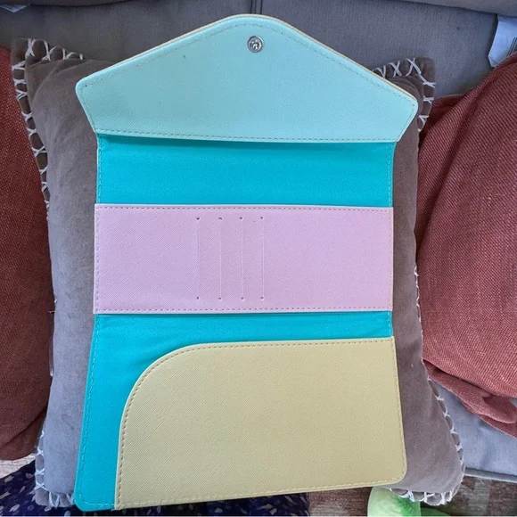 Yellow and Multicolor Polka Dot Women's Clutch! NWOT! - Picture 4 of 5